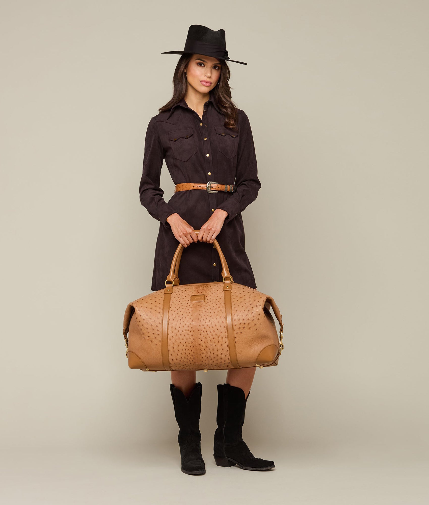 Ostrich Duffle - Large :: Cognac - Image 3