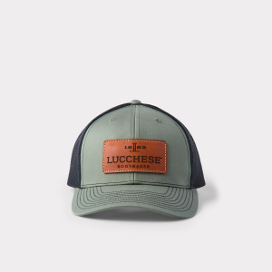 Leather Patch Cap :: Loden + Black