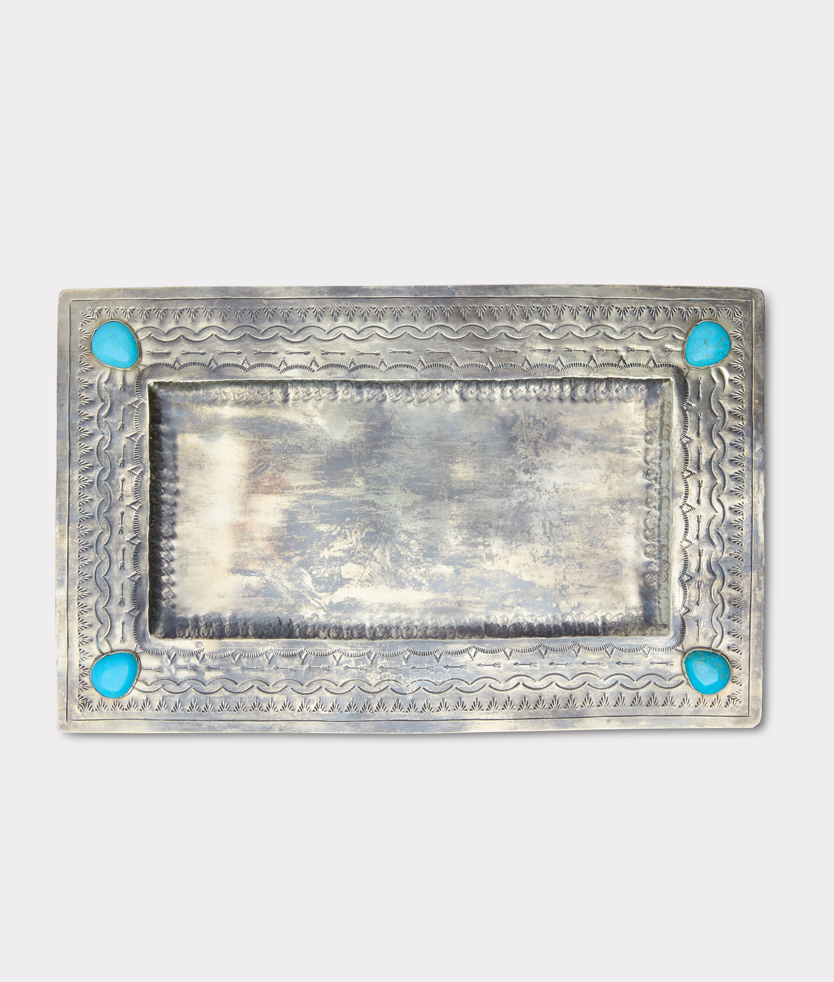 Large Southwestern Tray :: Silver